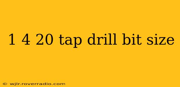 1 4 20 tap drill bit size