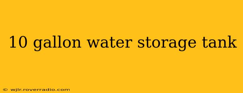 10 gallon water storage tank