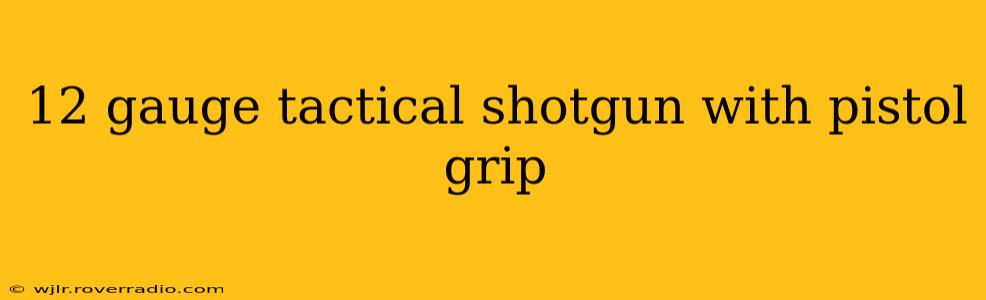 12 gauge tactical shotgun with pistol grip