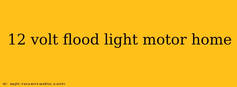 12 volt flood light motor home