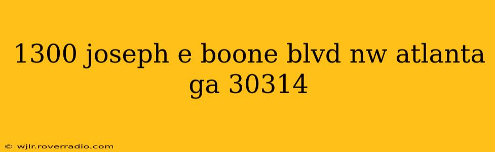 1300 joseph e boone blvd nw atlanta ga 30314