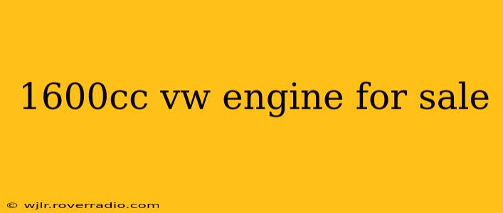 1600cc vw engine for sale