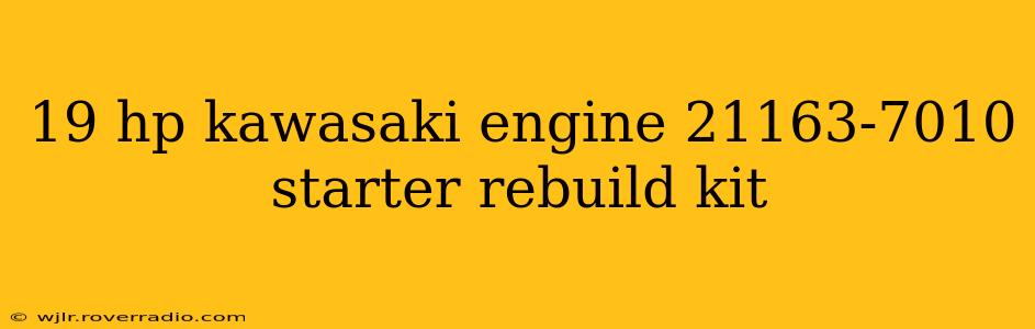 19 hp kawasaki engine 21163-7010 starter rebuild kit