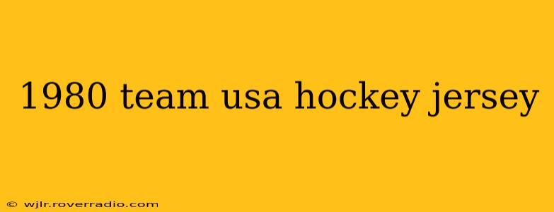 1980 team usa hockey jersey