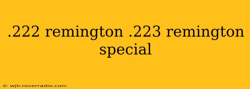 .222 remington .223 remington special
