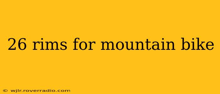 26 rims for mountain bike