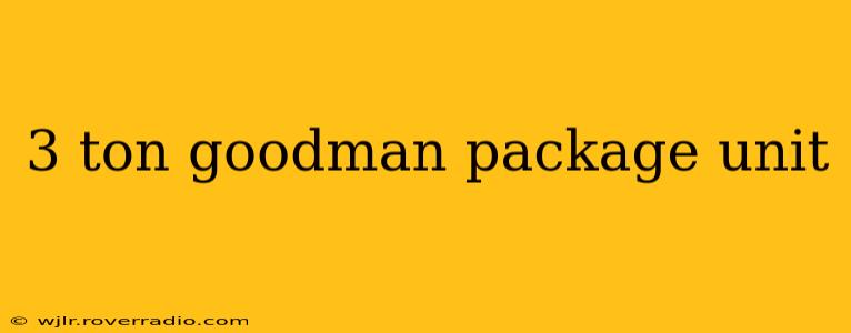 3 ton goodman package unit