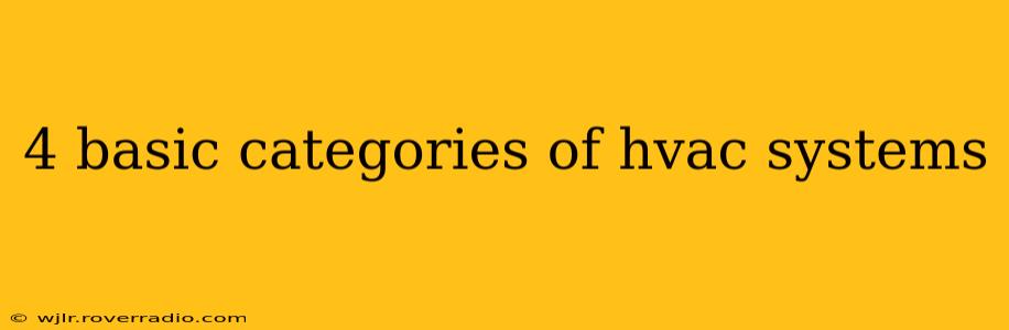 4 basic categories of hvac systems