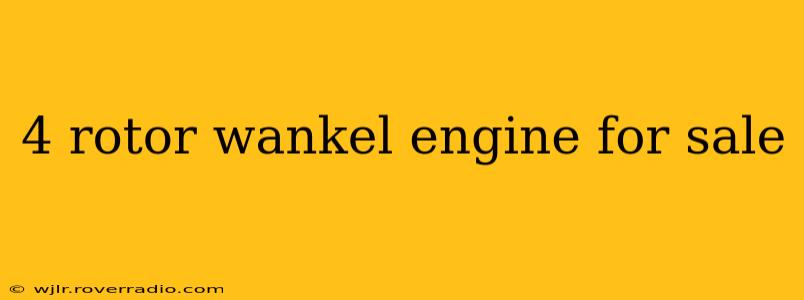 4 rotor wankel engine for sale