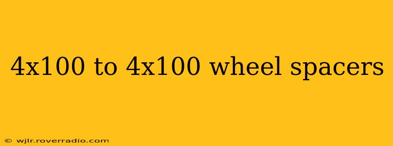 4x100 to 4x100 wheel spacers