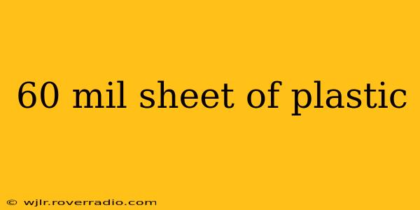 60 mil sheet of plastic