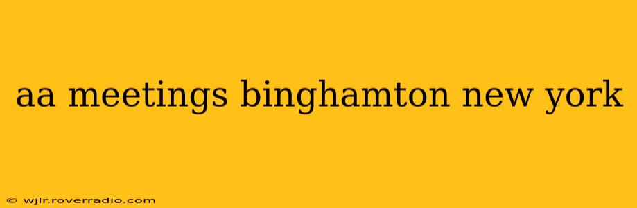 aa meetings binghamton new york