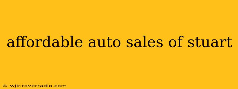 affordable auto sales of stuart