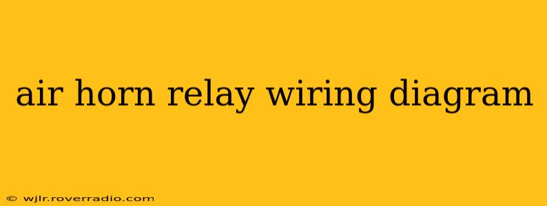 air horn relay wiring diagram