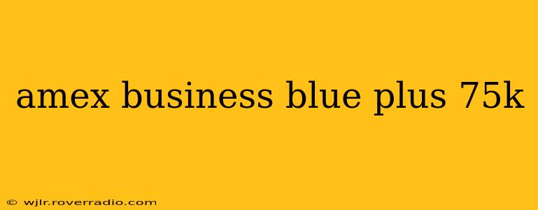 amex business blue plus 75k