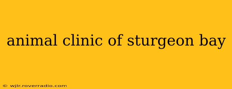 animal clinic of sturgeon bay