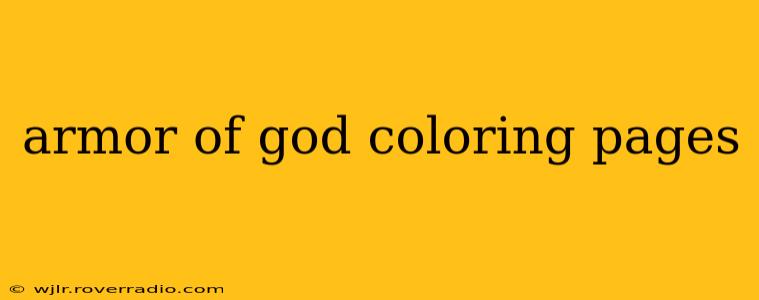armor of god coloring pages