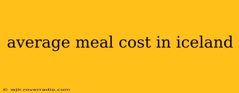 average meal cost in iceland