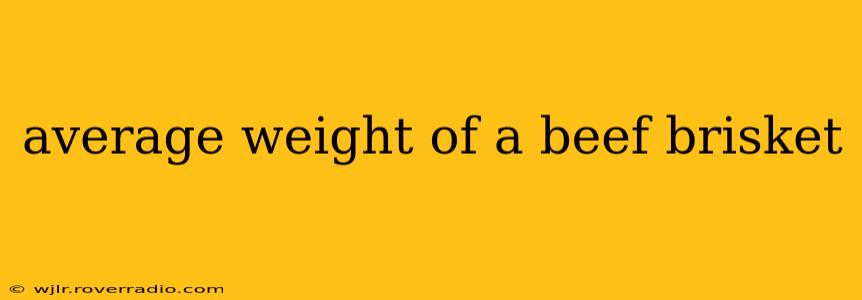 average weight of a beef brisket