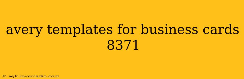 avery templates for business cards 8371