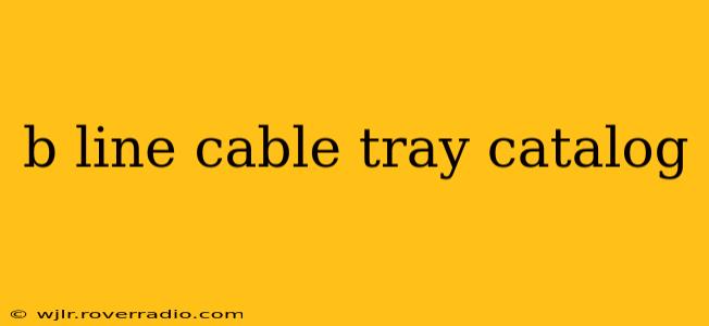 b line cable tray catalog