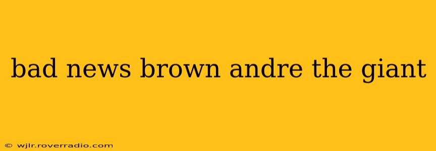 bad news brown andre the giant