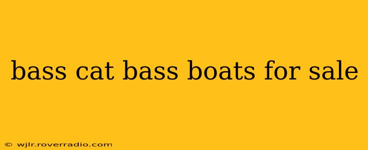bass cat bass boats for sale