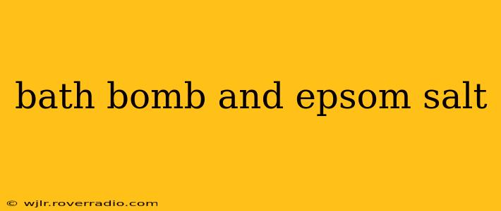 bath bomb and epsom salt