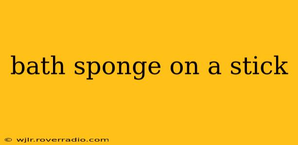 bath sponge on a stick
