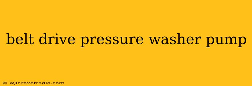 belt drive pressure washer pump