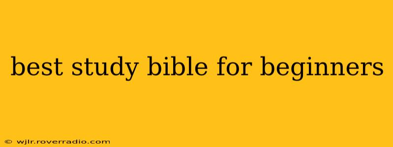 best study bible for beginners