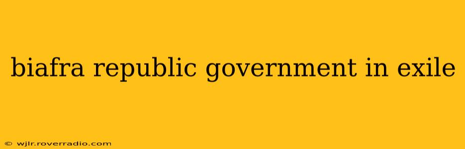 biafra republic government in exile
