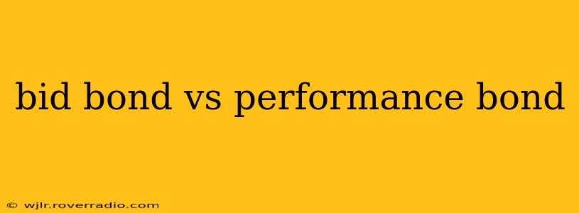 bid bond vs performance bond