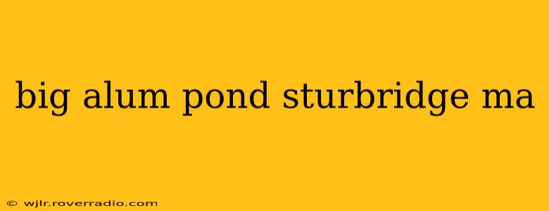 big alum pond sturbridge ma
