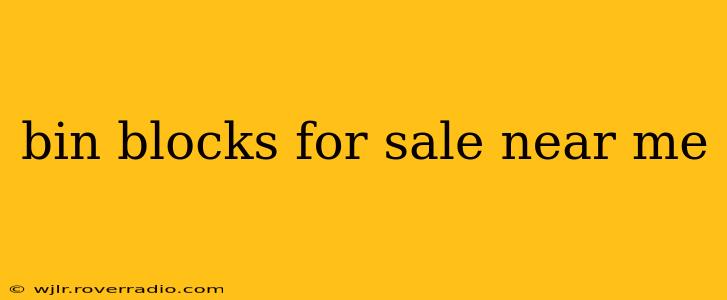 bin blocks for sale near me