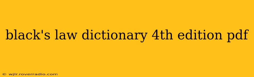 black's law dictionary 4th edition pdf