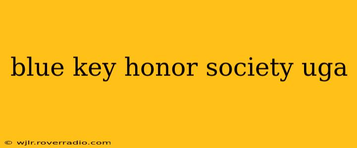 blue key honor society uga