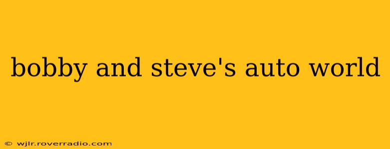 bobby and steve's auto world