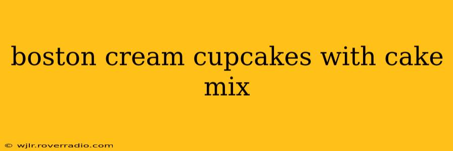 boston cream cupcakes with cake mix
