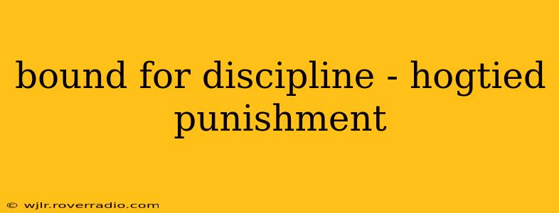 bound for discipline - hogtied punishment bound for discipline - hogtied punishment