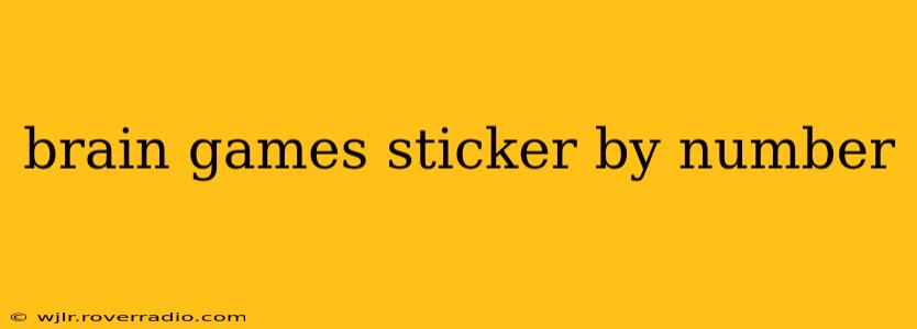 brain games sticker by number