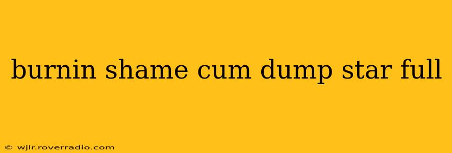 burnin shame cum dump star full burnin shame cum dump star full