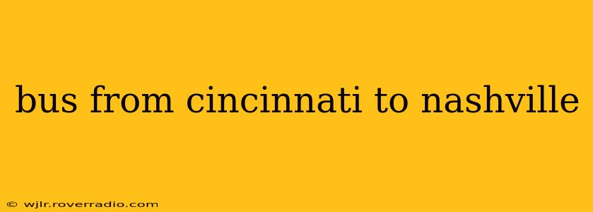 bus from cincinnati to nashville