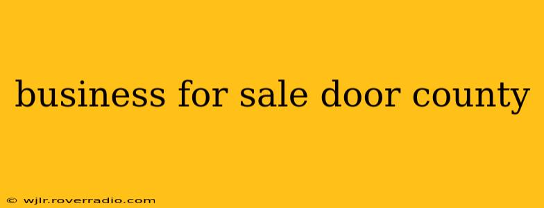 business for sale door county