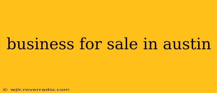 business for sale in austin