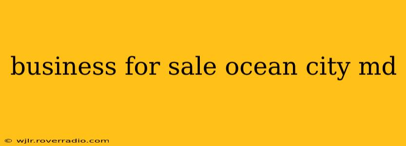 business for sale ocean city md