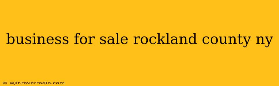business for sale rockland county ny