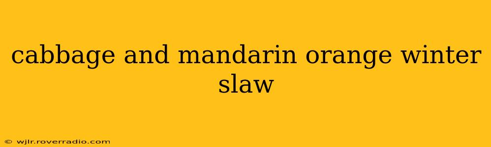 cabbage and mandarin orange winter slaw