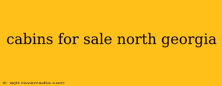 cabins for sale north georgia