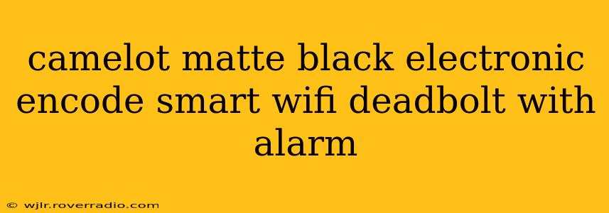 camelot matte black electronic encode smart wifi deadbolt with alarm